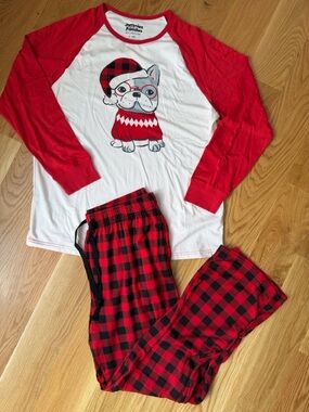 Holiday French Bulldog Pajama Set | Like New!!